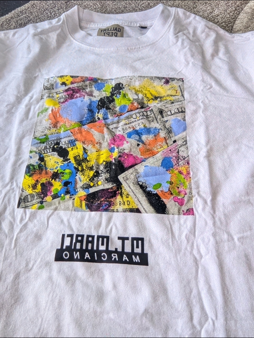 Gallery Dept. White Logo Crewneck Tee